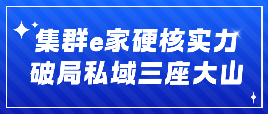 破局私域三座大山！集群e家凭什么敢说“我们不一样”？